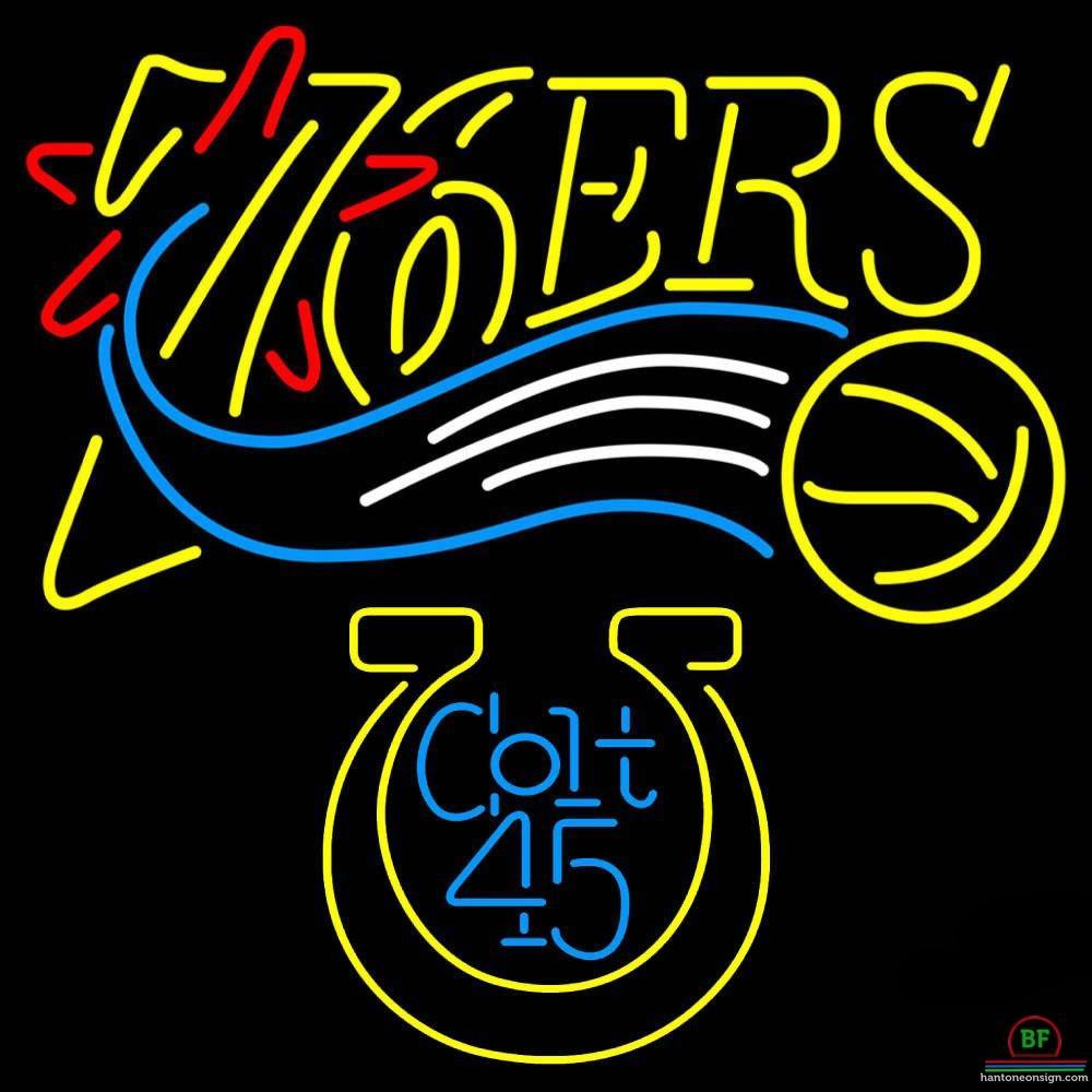 Custom Colt 45 Philadelphia 76ers Neon Sign NBA Teams Neon Light
