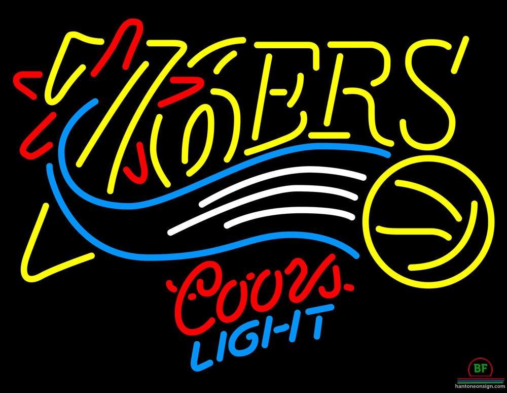 Custom Coors Light Philadelphia 76ers Neon Sign NBA Teams Neon Light