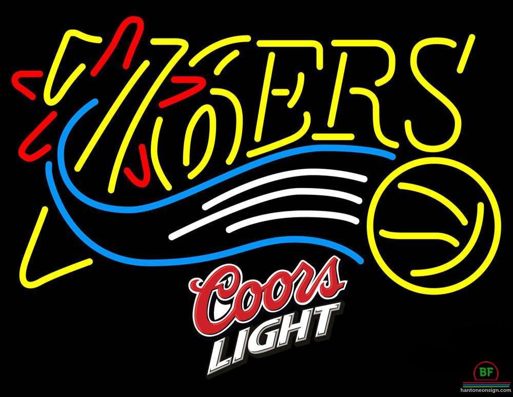 Custom Coors Light Philadelphia 76ers Neon Sign NBA Teams Neon Light