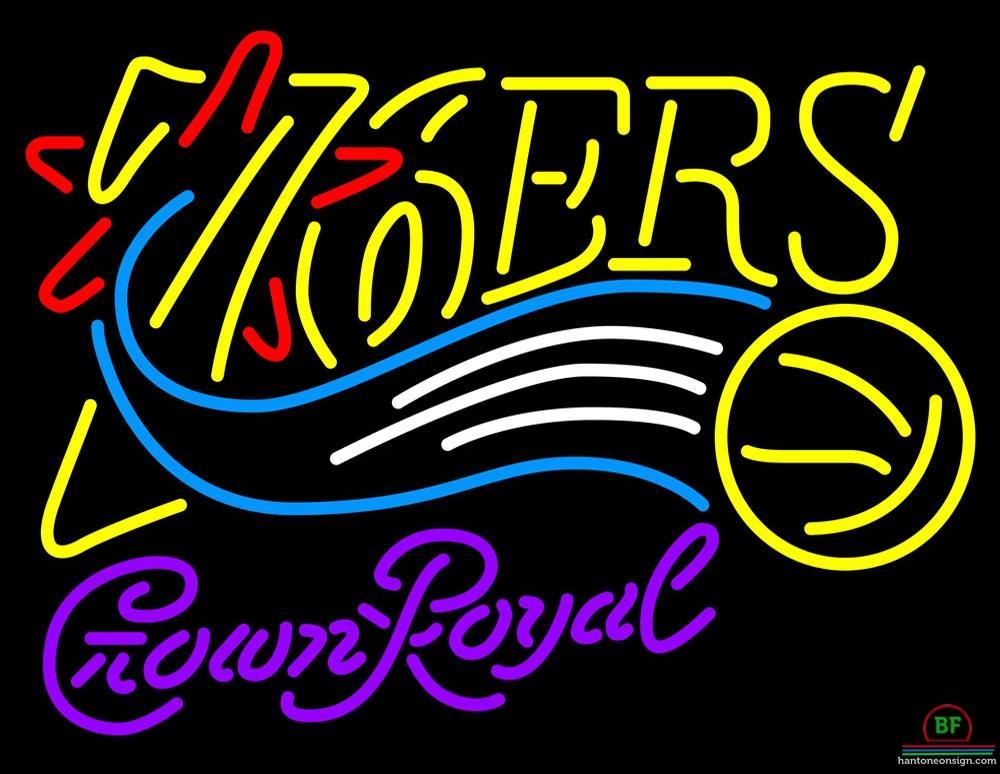 Custom Crown Royal Philadelphia 76ers Neon Sign NBA Teams Neon Light