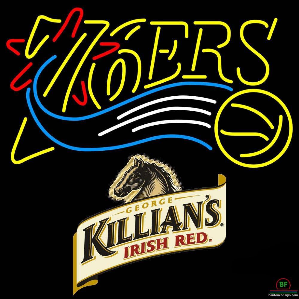 Custom Killians Irish Philadelphia 76ers Neon Sign NBA Teams Neon Light