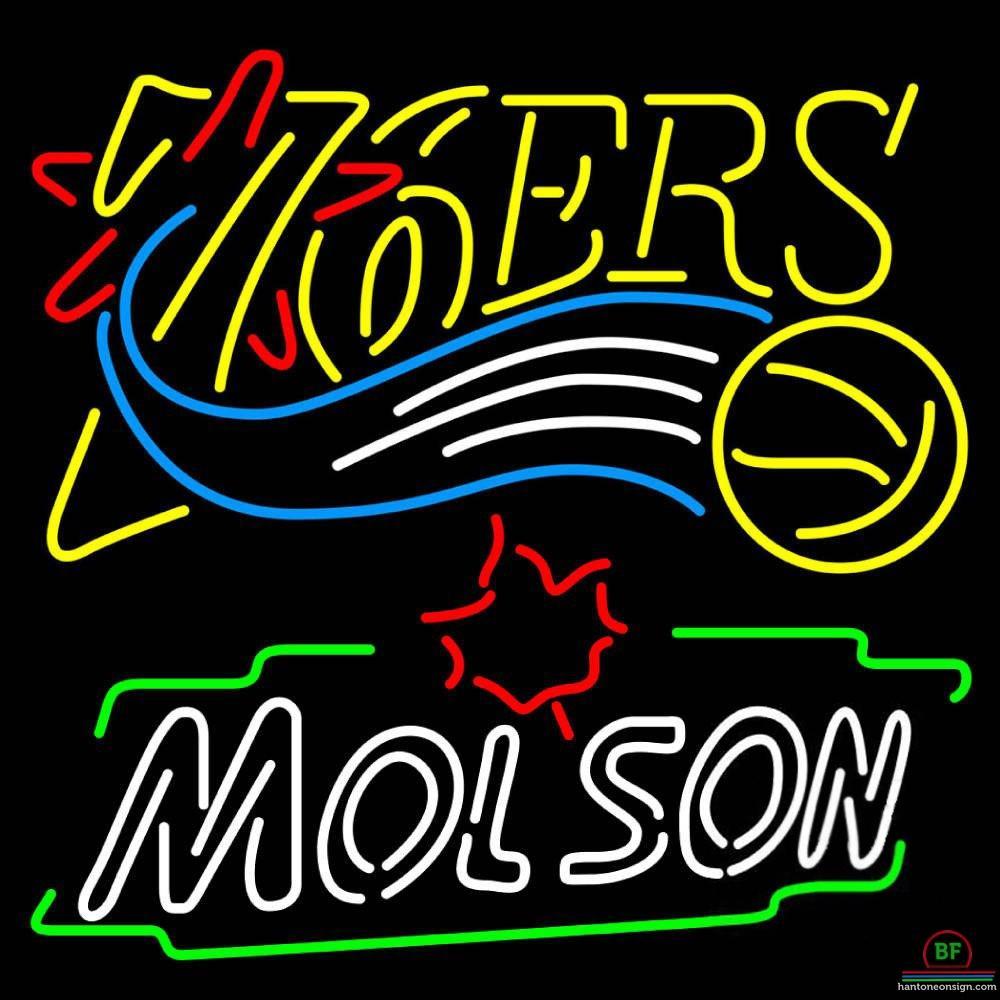 Custom Molson Philadelphia 76ers Neon Sign NBA Teams Neon Light