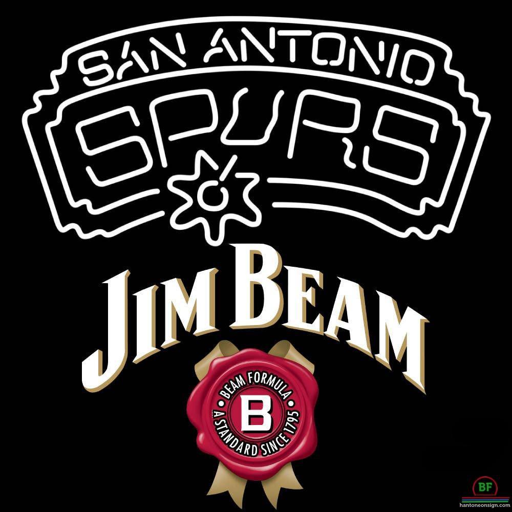 Custom Jim Beam San Antonio Spurs Neon Sign NBA Teams Neon Light