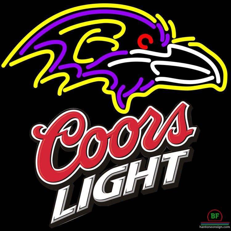 Custom Coors Light Baltimore Ravens Neon Sign NFL Teams Neon Light