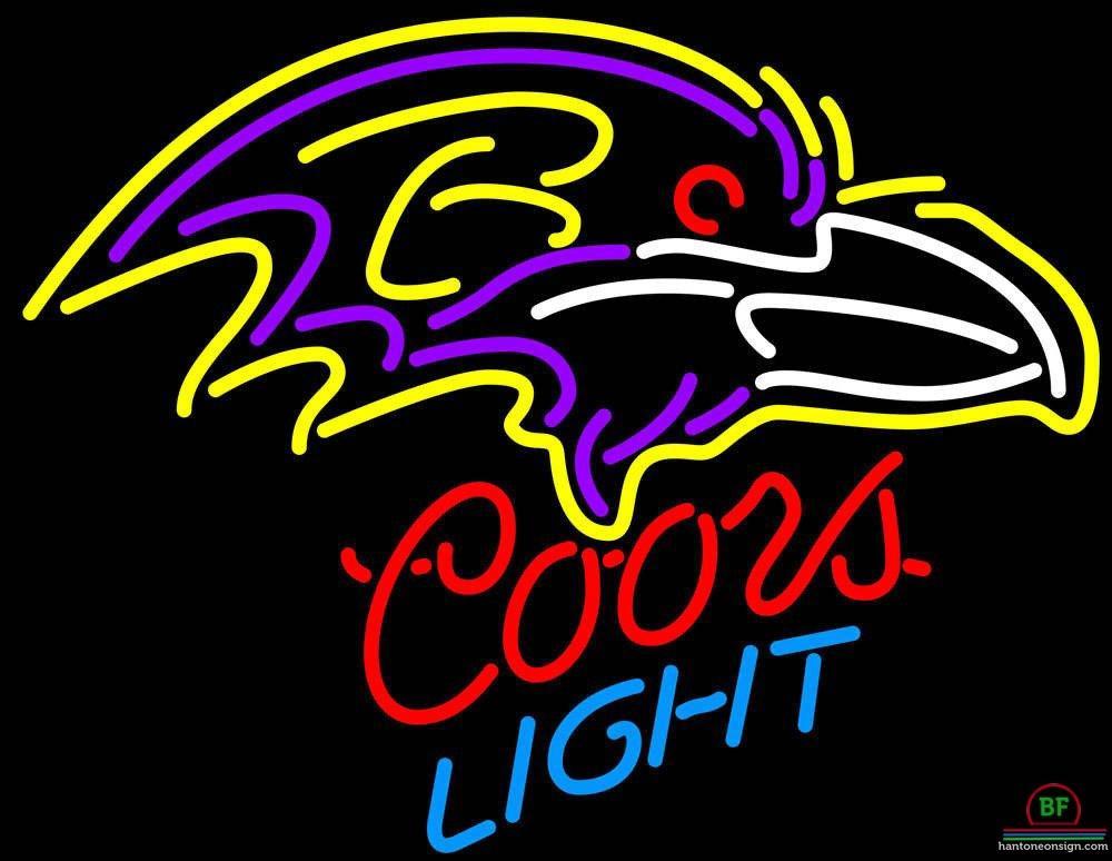 Custom Coors Light Baltimore Ravens Neon Sign NFL Teams Neon Light