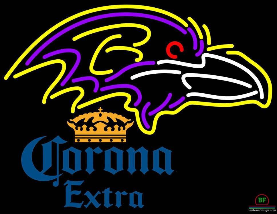 Custom Corona Extra Baltimore Ravens Neon Sign NFL Teams Neon Light