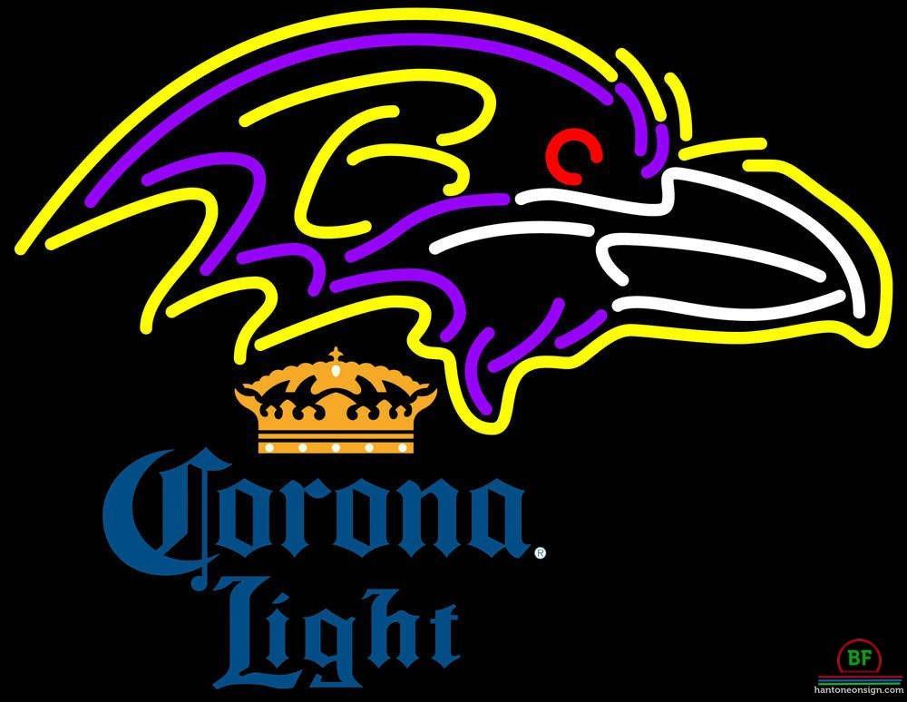 Custom Corona Light Baltimore Ravens Neon Sign NFL Teams Neon Light