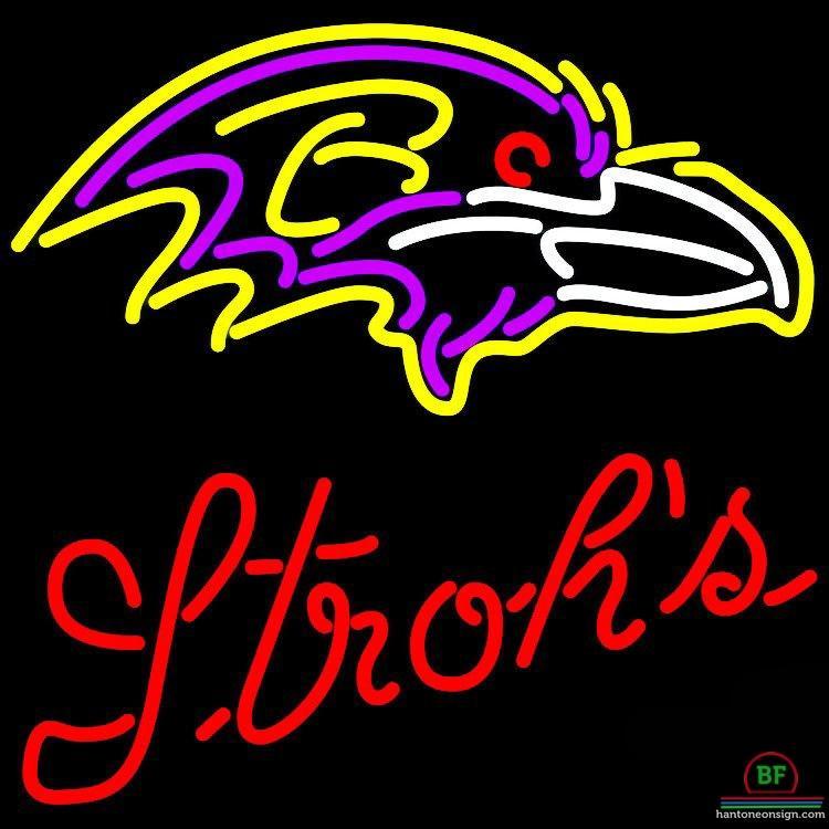 Custom Strohs Baltimore Ravens Neon Sign NFL Teams Neon Light