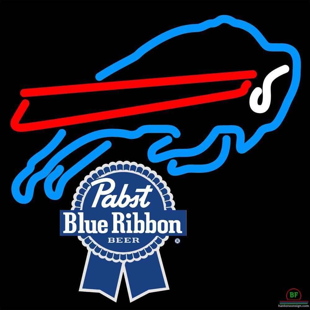 Custom Pabst Blue Ribbon Buffalo Bills Neon Sign NFL Teams Neon Light