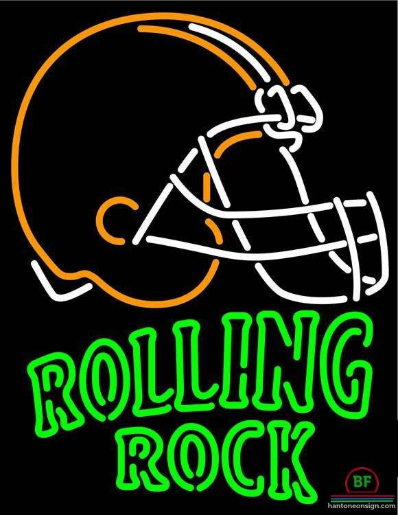 Custom Rolling Rock Cleveland Browns Neon Sign NFL Teams Neon Light