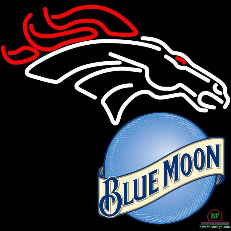 Custom Blue Moon Denver Broncos Neon Sign NFL Teams Neon Light