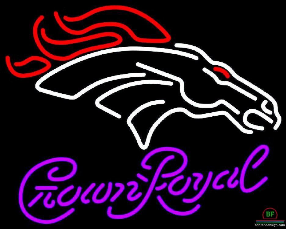 Custom Crown Royal Denver Broncos Neon Sign NFL Teams Neon Light