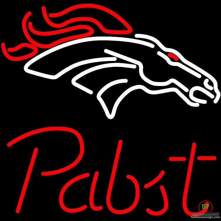 Custom Pabst Blue Ribbon Denver Broncos Neon Sign NFL Teams Neon Light