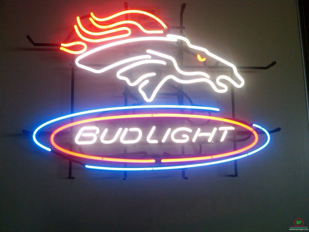 Custom Bud Light Denver Broncos Neon Sign NFL Teams Neon Light
