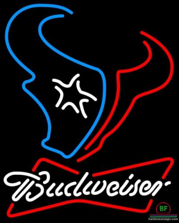 Custom Budweiser Houston Texans Neon Sign NFL Teams Neon Light