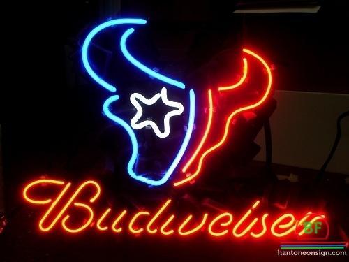 Custom Budweiser Houston Texans Neon Sign NFL Teams Neon Light
