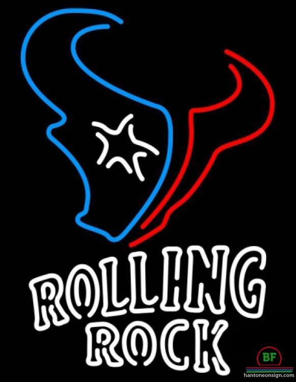 Custom Rolling Rock Houston Texans Neon Sign NFL Teams Neon Light