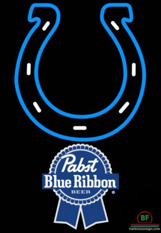 Custom Pabst Blue Ribbon Indianapolis Colts Neon Sign NFL Teams Neon Light