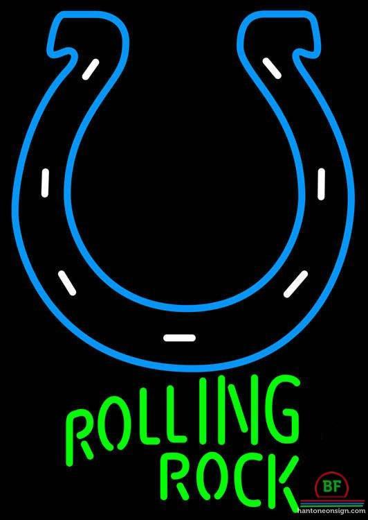 Custom Rolling Rock Indianapolis Colts Neon Sign NFL Teams Neon Light