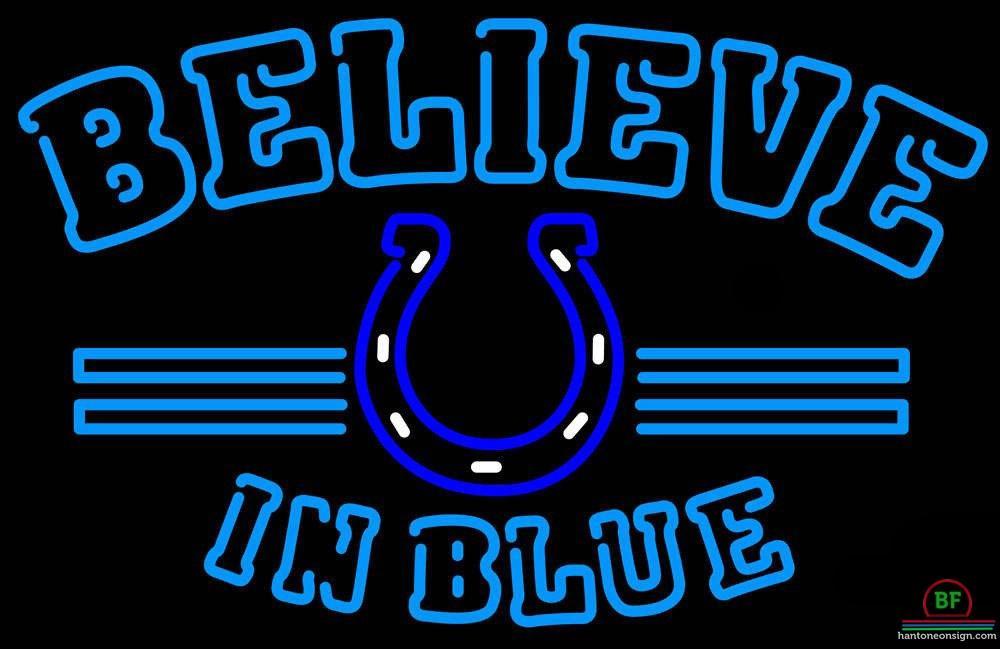 Custom Indianapolis Colts In Blue Neon Sign NFL Teams Neon Light