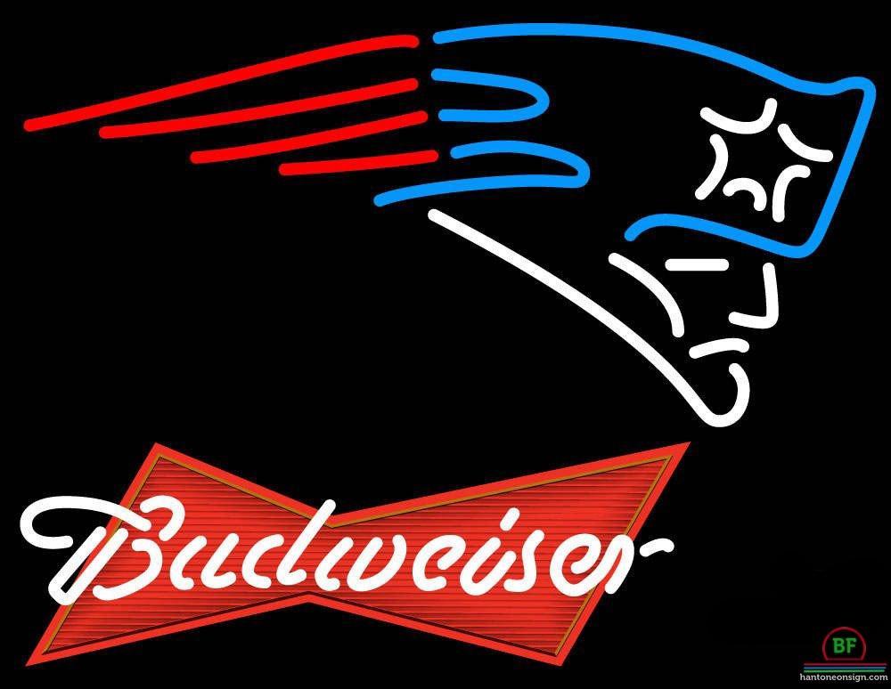Custom Budweiser New England Patriots Neon Sign NFL Teams Neon Light