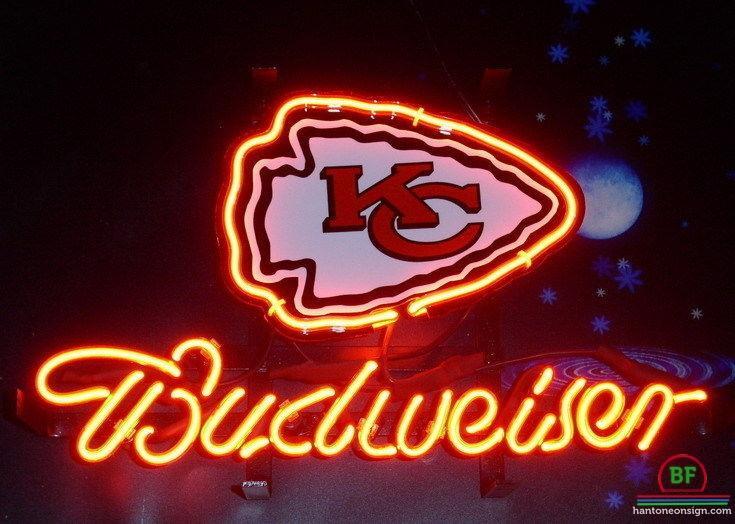 Custom Budweiser Kansas City Chiefs Neon Sign NFL Teams Neon Light