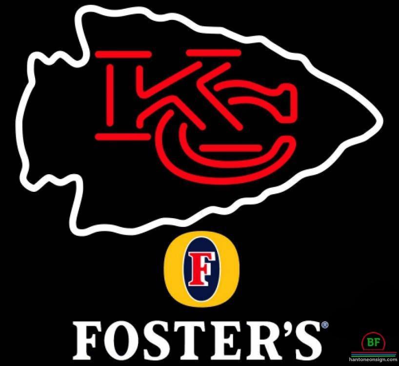 Custom Fosters Kansas City Chiefs Neon Sign NFL Teams Neon Light