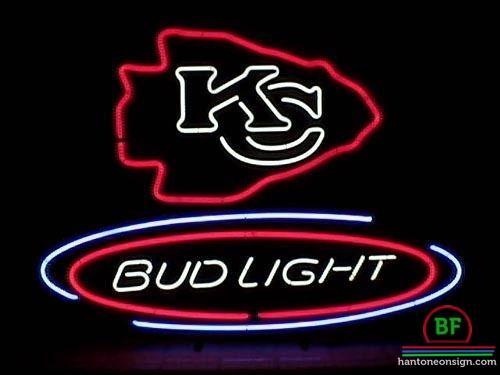 Custom Bud Light Kansas City Chiefs Neon Sign NFL Teams Neon Light