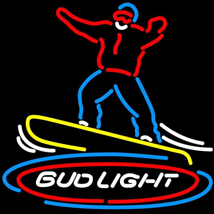 Custom Bud Light Snowboarder Neon Sign