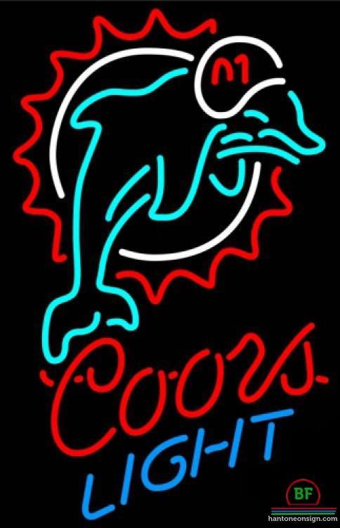 Custom Coors Light Miami Dolphins Neon Sign NFL Teams Neon Light