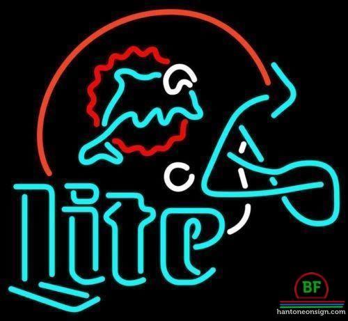 Custom Miami Dolphins Helmet Neon Sign NFL Teams Neon Light