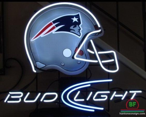 Custom Bud Light New England Patriots Neon Sign NFL Teams Neon Light
