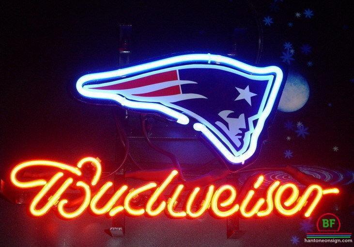 Custom Budweiser New England Patriots Neon Sign NFL Teams Neon Light