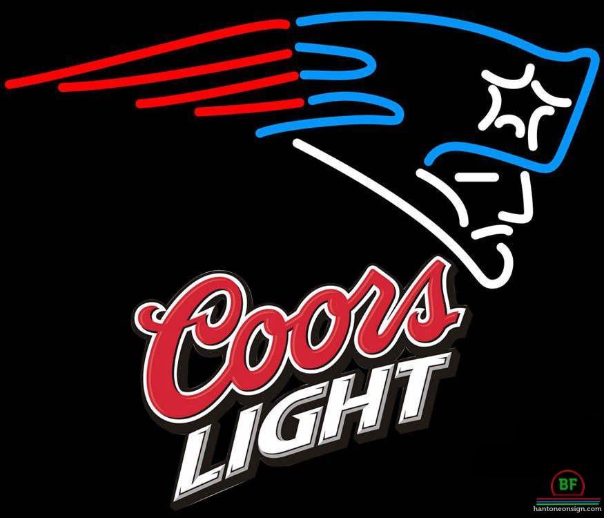 Custom Coors Light New England Patriots Neon Sign NFL Teams Neon Light