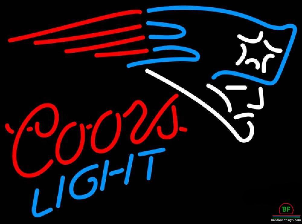 Custom Coors Light New England Patriots Neon Sign NFL Teams Neon Light