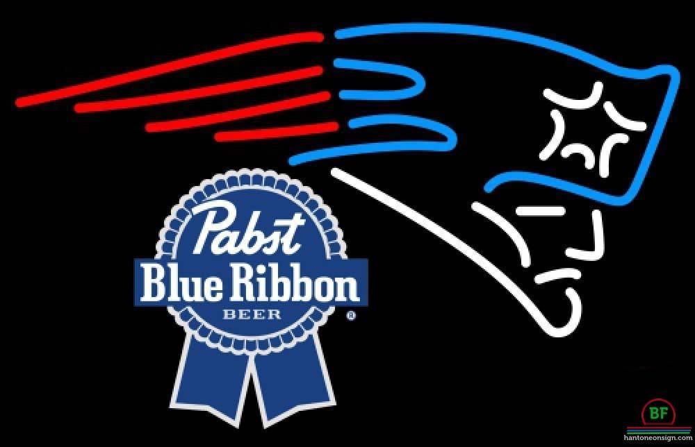 Custom Pabst Blue Ribbon New England Patriots Neon Sign NFL Teams Neon Light