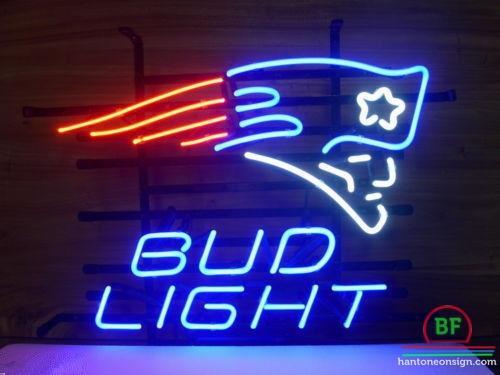 Custom Bud Light New England Patriots Neon Sign NFL Teams Neon Light