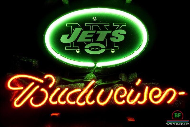 Custom Budweiser New York Jets Neon Sign NFL Teams Neon Light