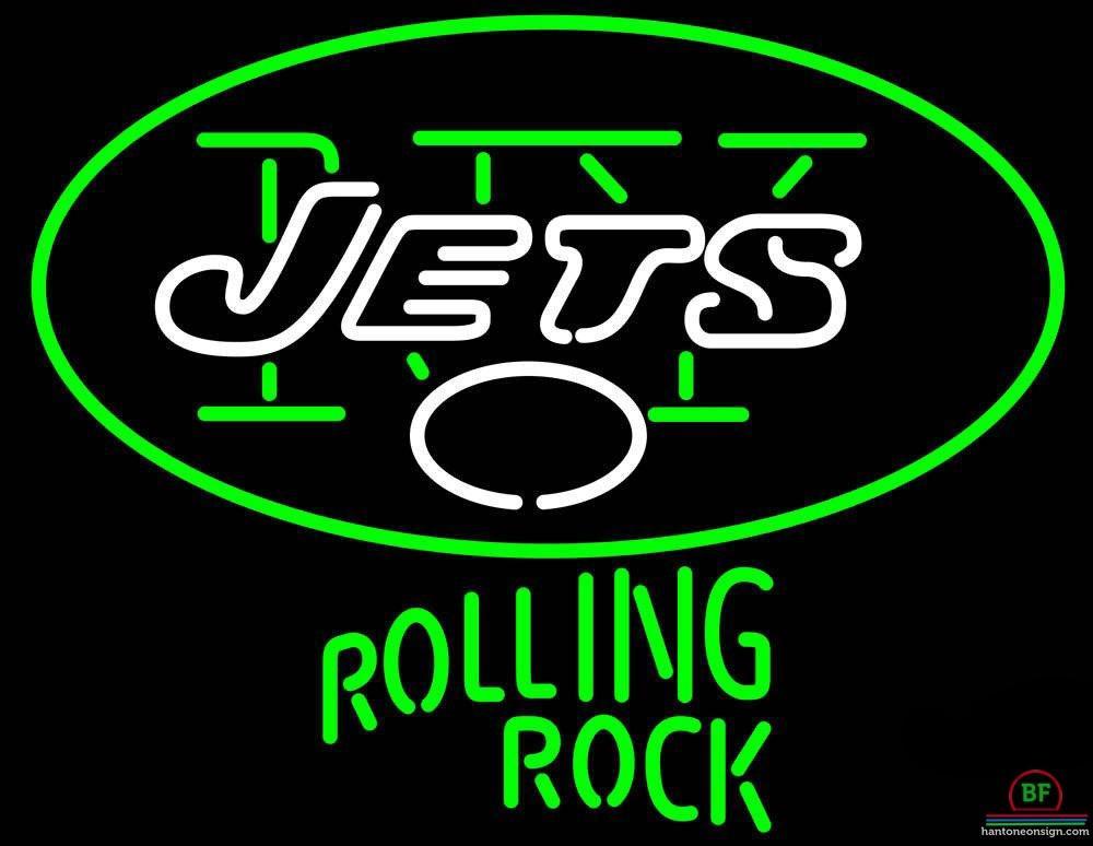 Custom Rolling Rock New York Jets Neon Sign NFL Teams Neon Light