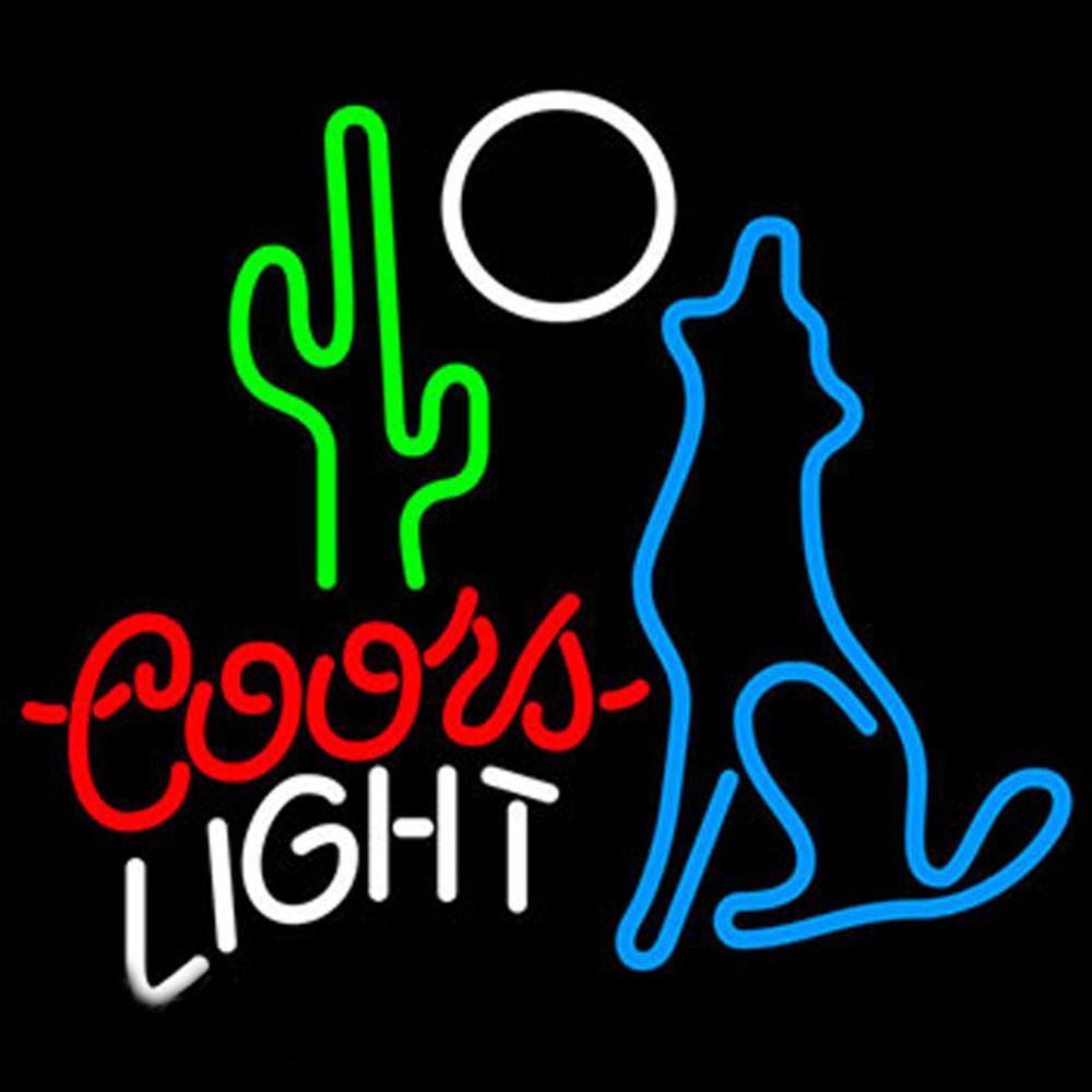 Custom Coors Light Coyot Neon Sign