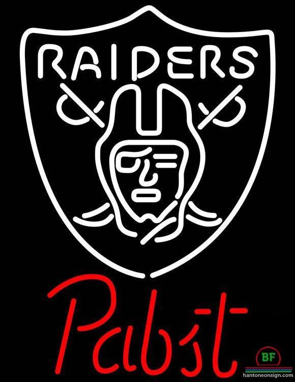 Custom Pabst Blue Ribbon Oakland Raiders Neon Sign NFL Teams Neon Light
