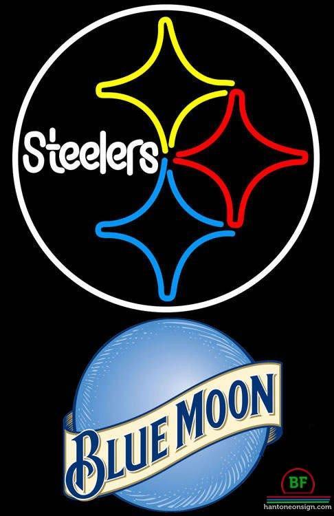 Custom Blue Moon Pittsburgh Steelers Neon Sign NFL Teams Neon Light