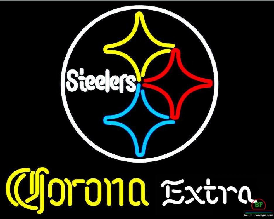 Custom Corona Extra Pittsburgh Steelers Neon Sign NFL Teams Neon Light