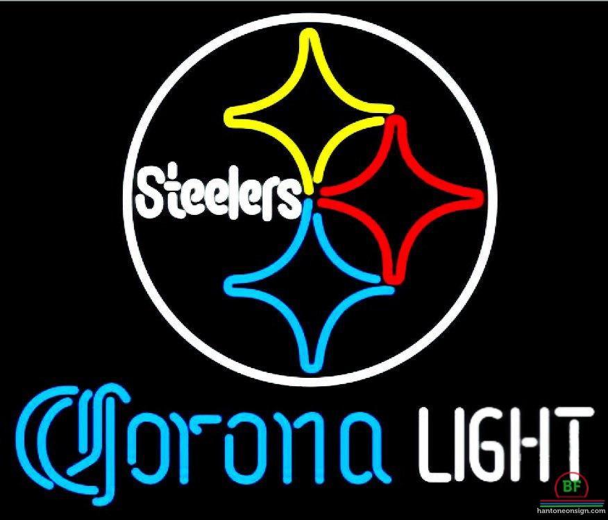 Custom Corona Light Pittsburgh Steelers Neon Sign NFL Teams Neon Light