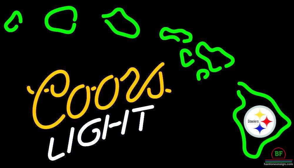 Custom Coors Light Pittsburgh Steelers Neon Sign NFL Teams Neon Light
