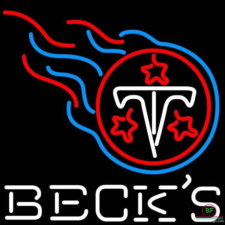 Custom Becks Tennessee Titans Neon Sign NFL Teams Neon Light