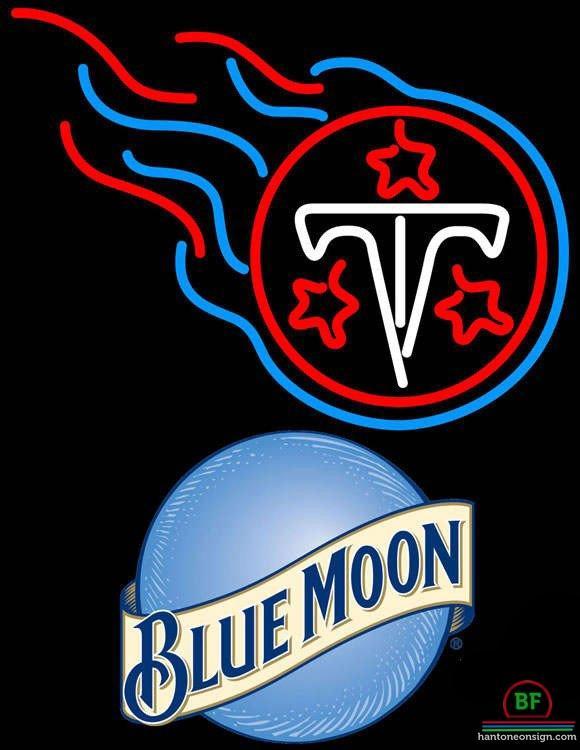 Custom Blue Moon Tennessee Titans Neon Sign NFL Teams Neon Light