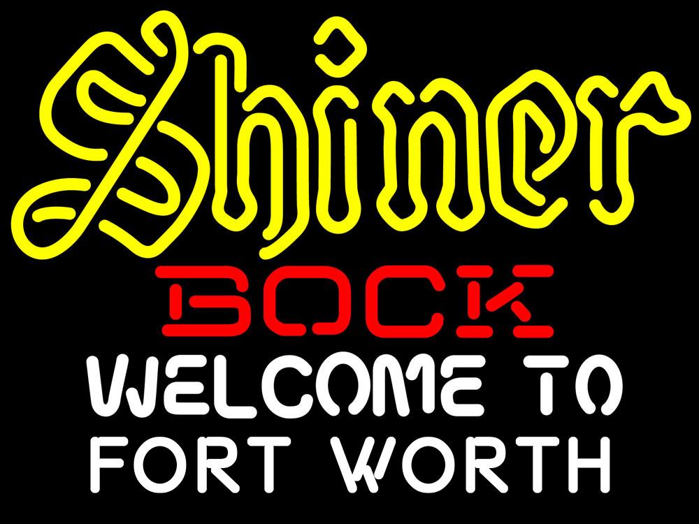 Custom Shiner Bock Welcome To Fort Worth Neon Sign