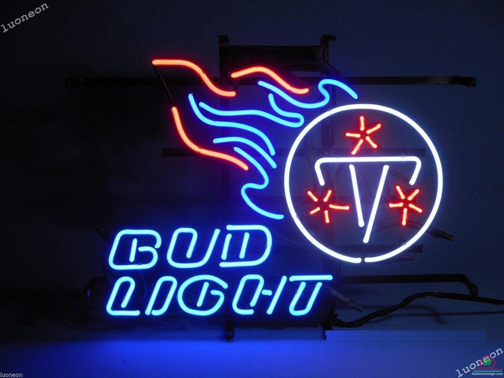 Custom Bud Light Tennessee Titans Neon Sign NFL Teams Neon Light