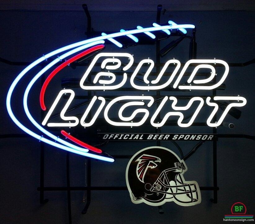 Custom Bud Light Atlanta Falcons Neon Sign NFL Teams Neon Light